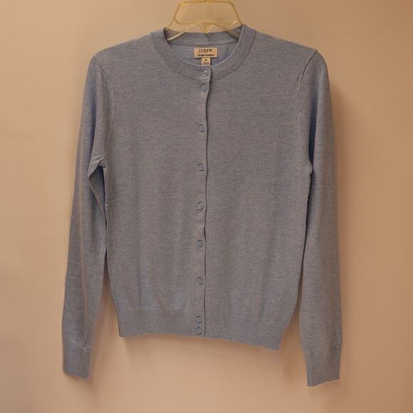 J. Crew Style E5957 Classic Cardigan Sweater Crew Neck Long Sleeve -tiny FLaw - Picture 3 of 10